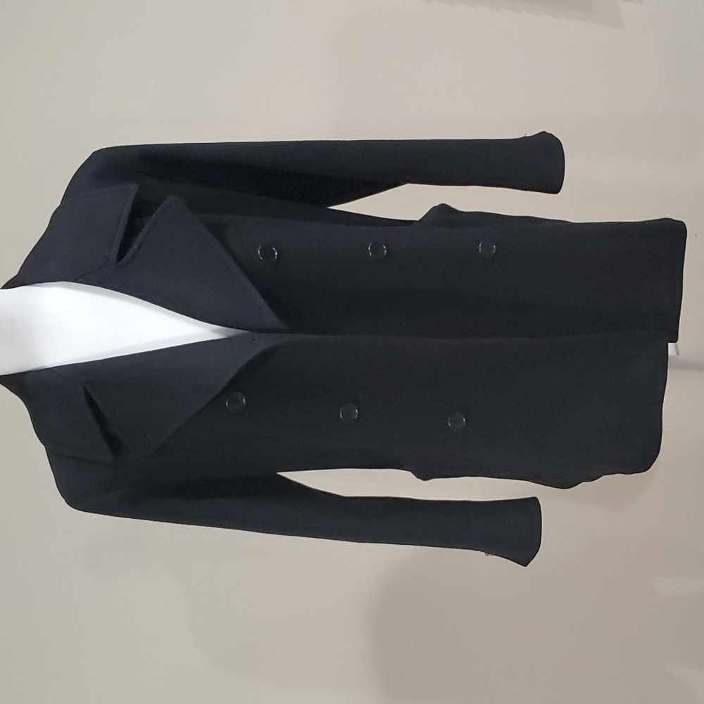 Calvin Klein Women's Black Double-Breasted Pea Coat - Sz 6
